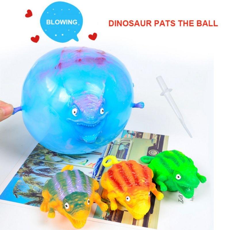 Kids Toy Funny Blowing Animals Toys Dinosaur Anxiety Stress Relief Inflatable Balloon Squeeze Ball