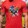 Usa Patriotic Country Flag Soccer T Shirt Unisex Vintage Burst Art Football Supporter Fan Casual Daily Trendy Streetwear Top