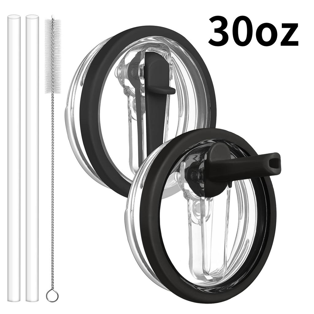 2 Pack 30/40 oz Tumbler Detachable Flip Straw Lid Replacement Fit for Stanley Cup,No Spill Flip Top for Stanley Cup Accessories