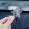 Holiday Gift for Car Lovers Bling Accessories, Cute Rhinestone Devil Rear View Mirror Alloy Hanging Pendant Charm, Halloween Auto Interior Vehicle