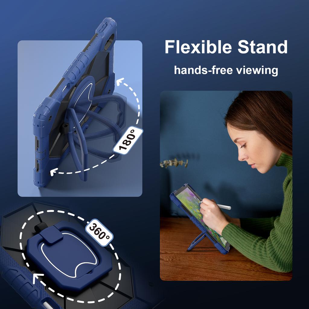 For Huawei MatePad Air 11.5 Inch (2023)/MatePad 11.5 Kickstand Case Silicone+PC Tablet Cover