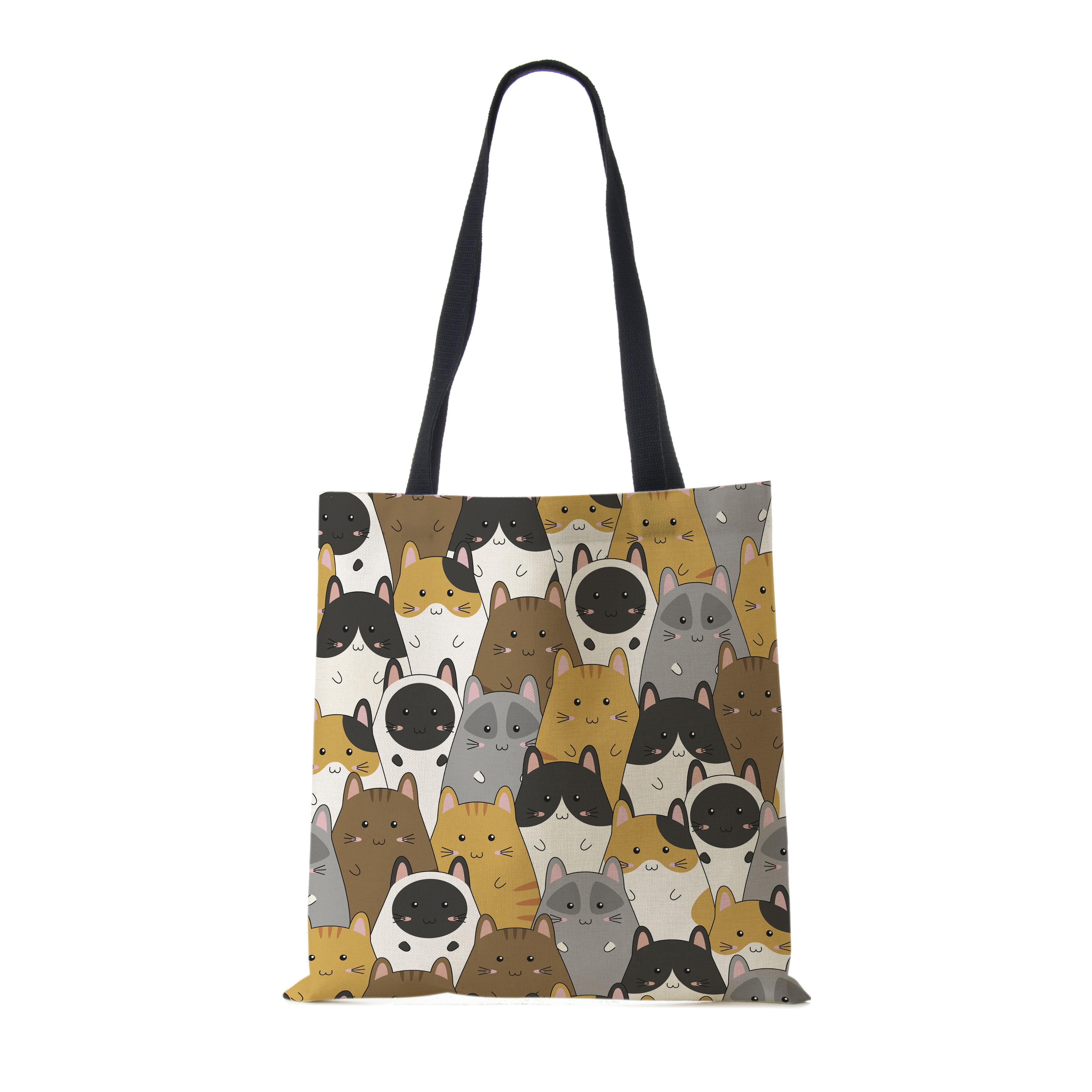 

Собака Милый Принт Повседневная Сумка Через Плечо Вместимость Женская Хозяйственная Многоразовая Сумка Большая Холщовая Дорожная Пляжная Сумка Тоут KTY