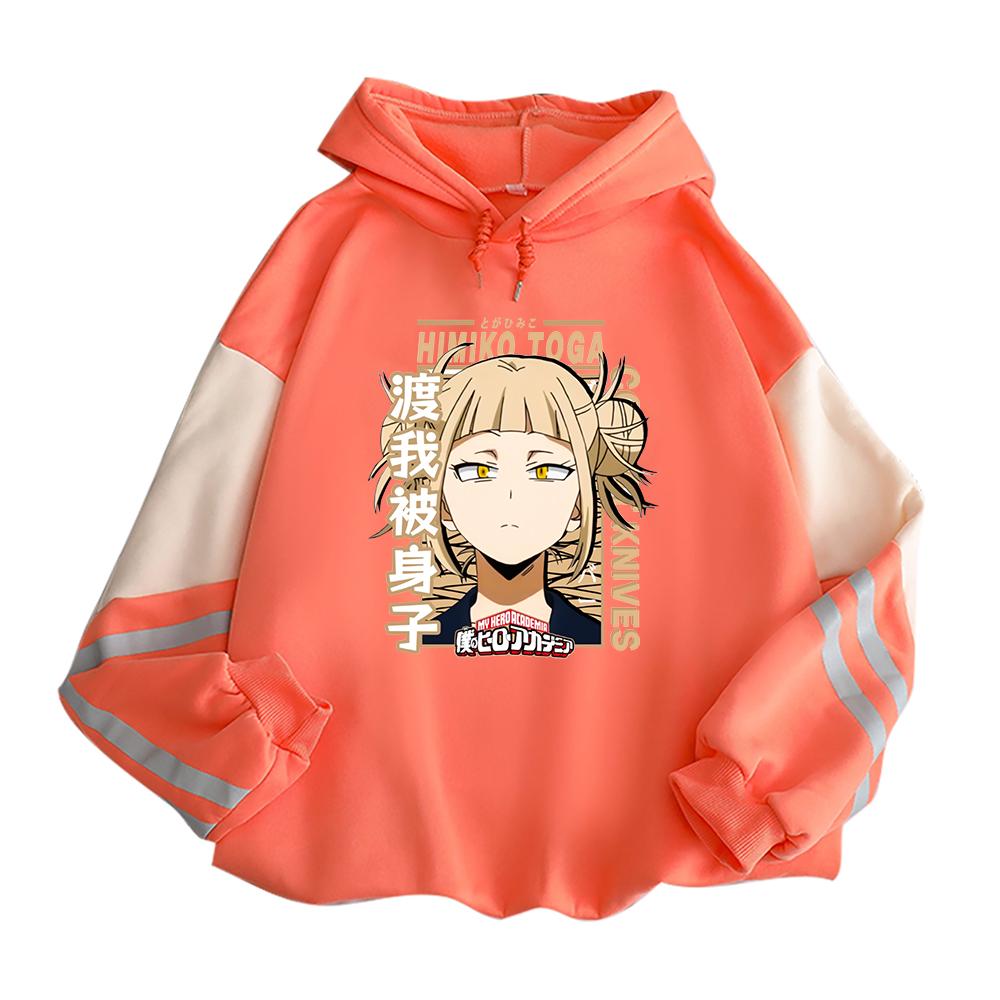 My Hero Academia Kawaii Himiko Toga Women Hoodies Printed Aesthetics Head Poster Manga Harajuku Anime Printed Hooded Sweatshirts
