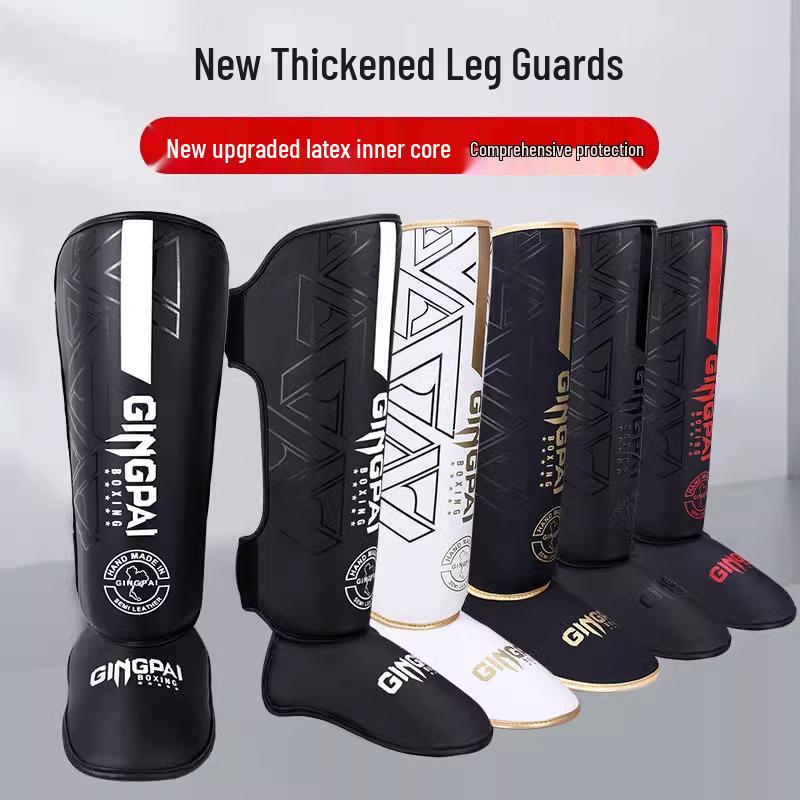 Adult & Child Martial Arts Shin & Foot Guards with Ankle Protection - Ideal for Boxing, Sanda, & Muay Thai Training