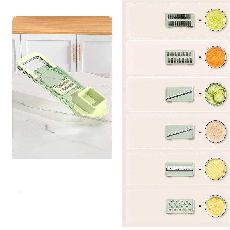 Shredder Household Kitchen Manual Vegetable Cutting Artifact Multifunctional Transparent Fruit Cucumber Potato Slicing Planer Shredder