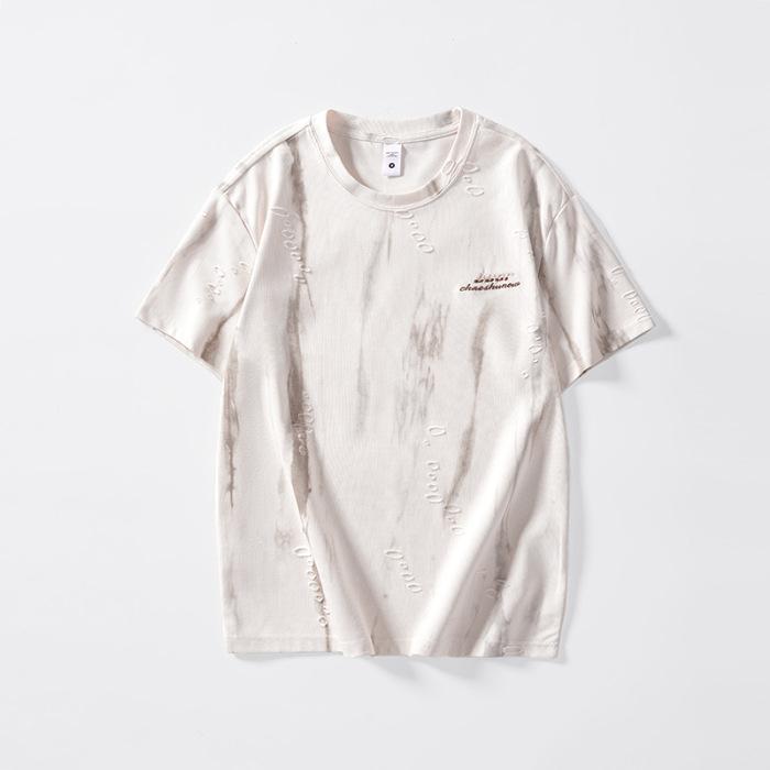 

Американская свободная футболка с коротким рукавом для мужчин, летняя новинка, повседневная футболка с рукавом до локтя 4XL