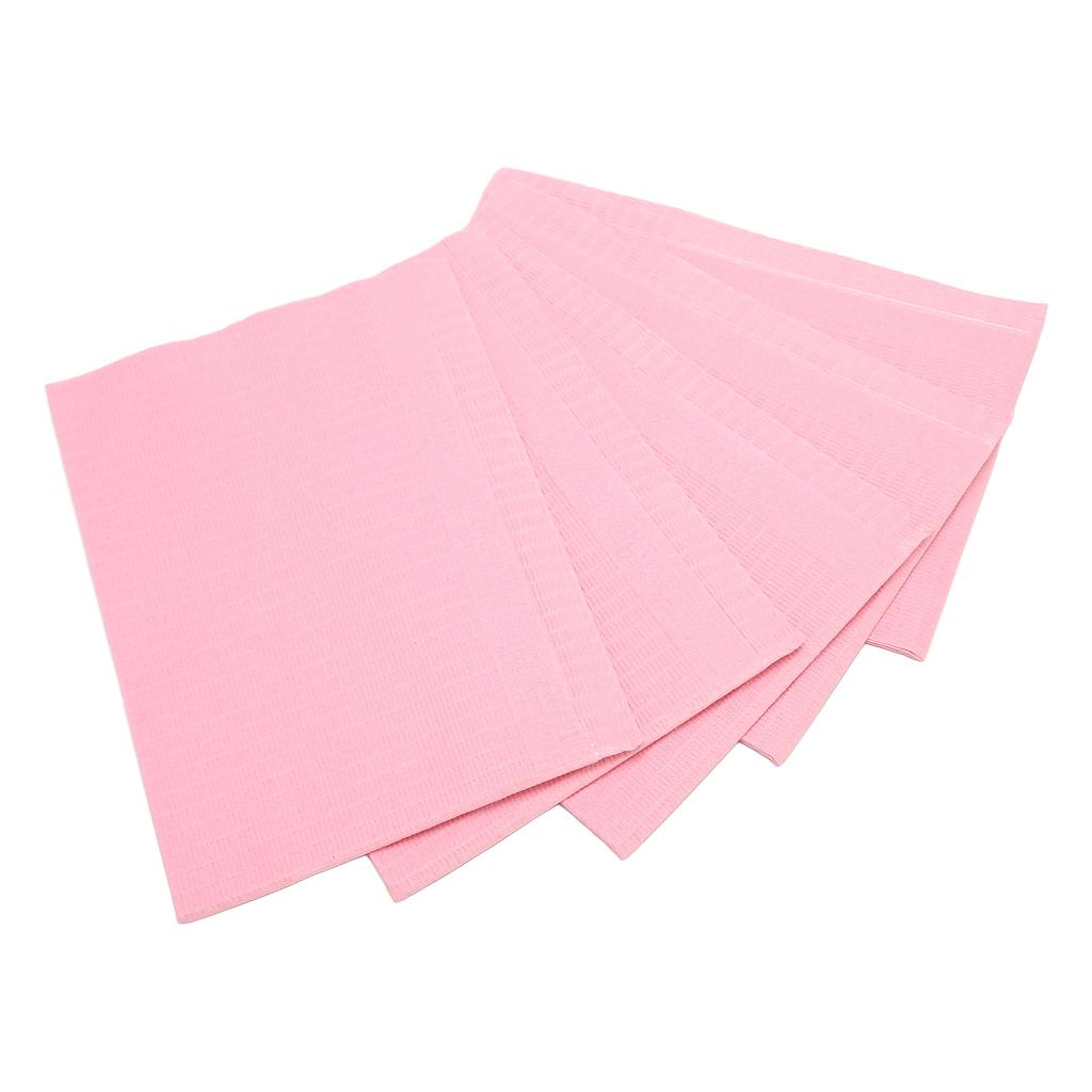 125 Pezzi Bavaglini Dentali Monouso Impermeabili Assorbenti Bavaglino per Tatuaggi per Copertura Corpo Rosa