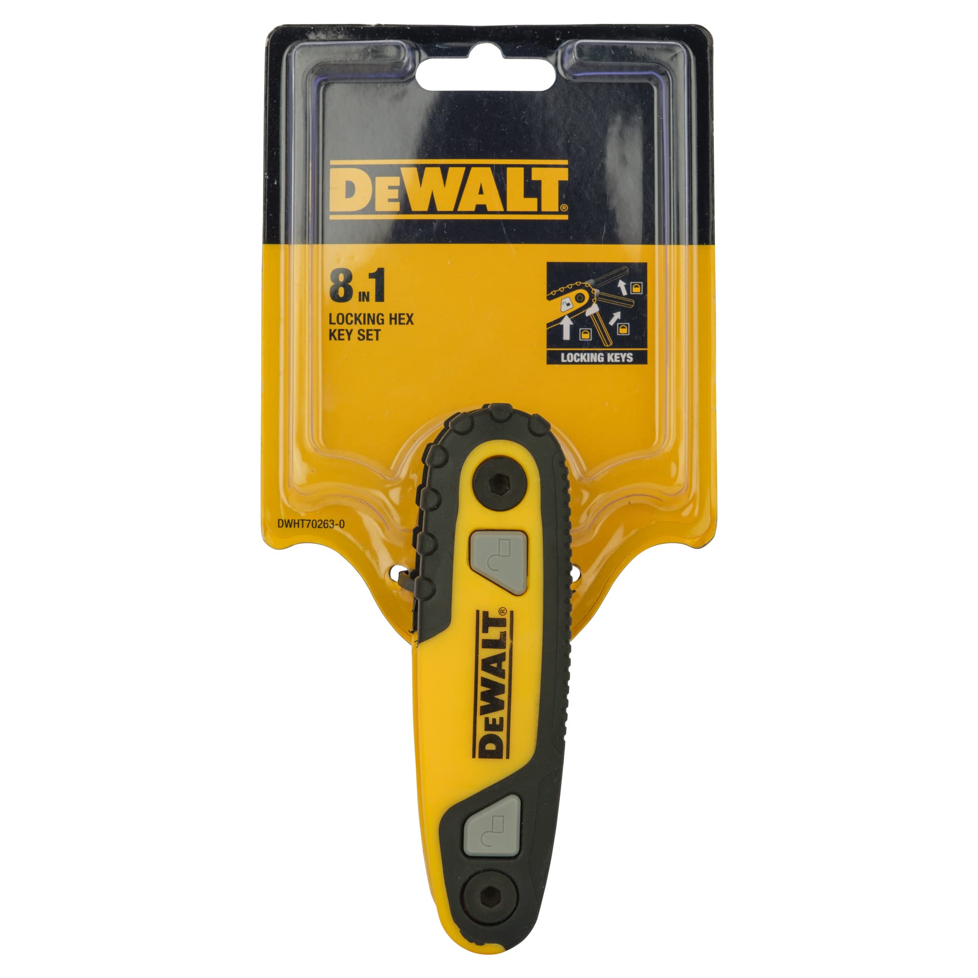 Набор складных/фиксирующихся шестигранных ключей DEWALT DWHT0-70263