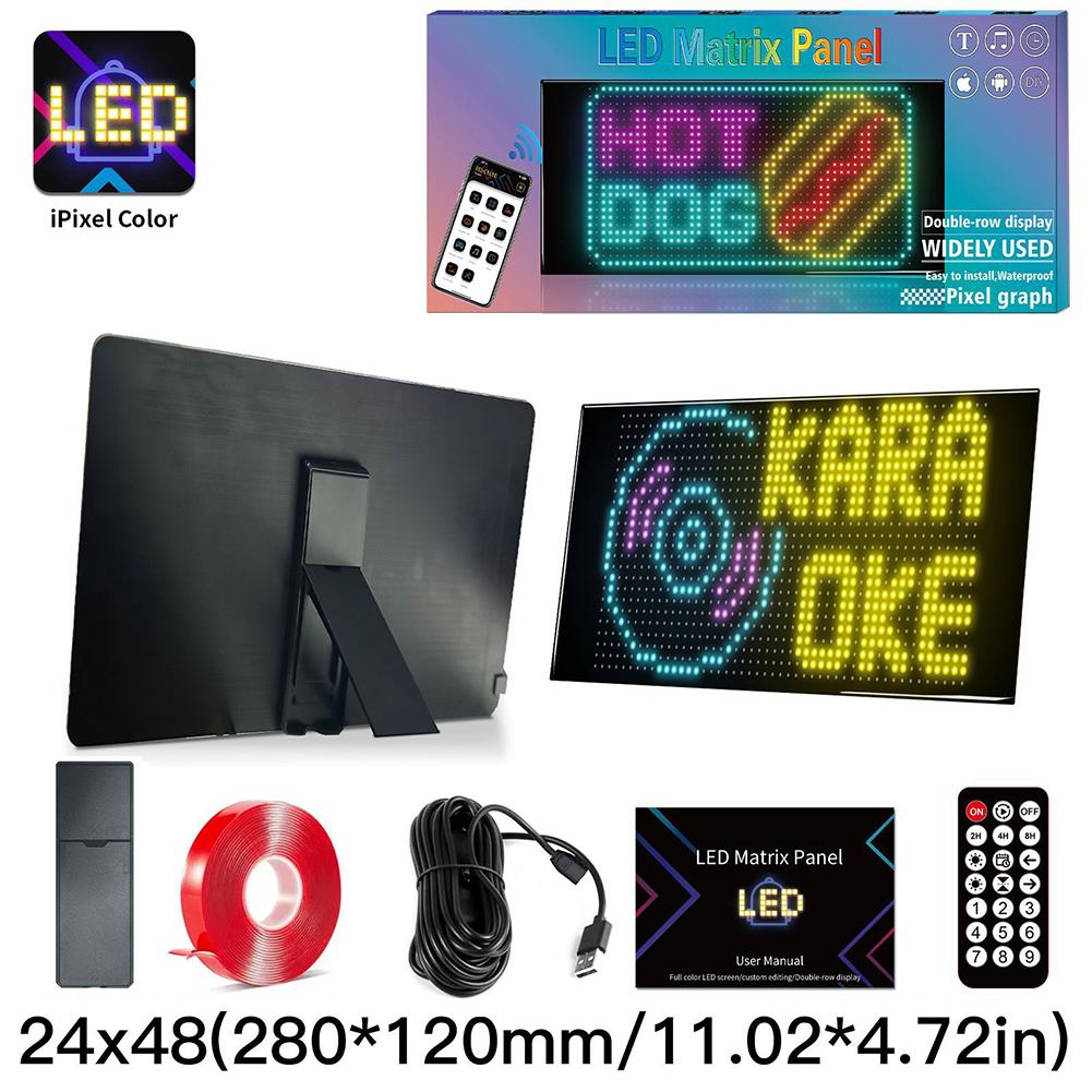 Car LED RGB APP LED Flexible Matrix Pixel Panel Night Light DIY Programmable LED Storefront Advertise Sign Display for Shop Bar
