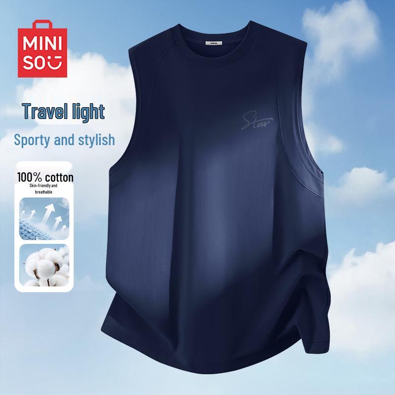 MINISO Men s Cotton American Style Sleeveless Tee XL