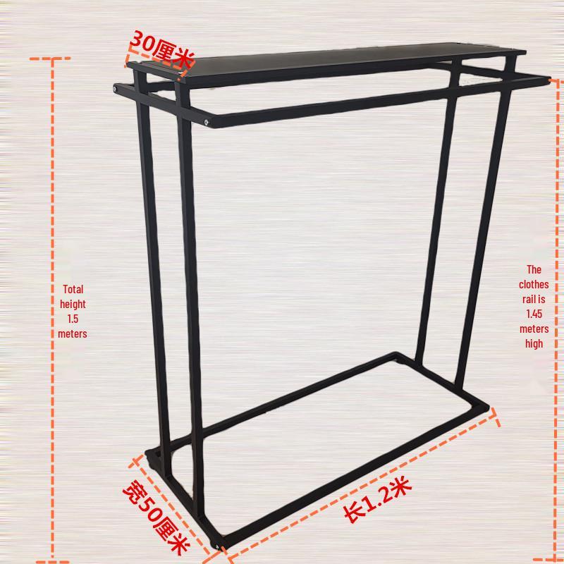 Island Clothing Display Rack for Men and Women - Double Row, Double Bar, Floor Standing