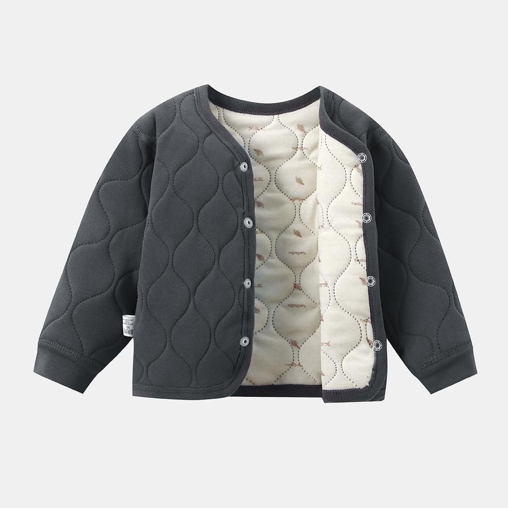 Dziecięca Termiczna Bawełniana Bluzka Warstwowa – Unisex, Idealna na Mundurki Szkolne, Pogrubiona i Ciepła, Doskonała Wewnętrzna Kurtka Bawełniana z Wypełnieniem