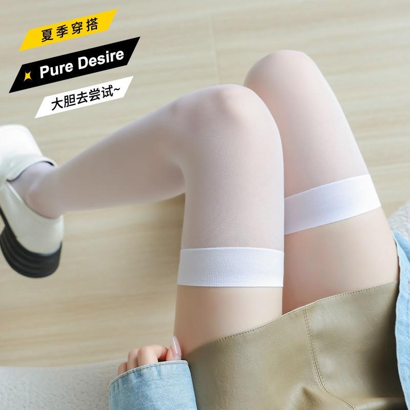 Spring and summer ultra-thin over-the-knee stockings for women, anti-snag long socks jk Japanese-style high socks