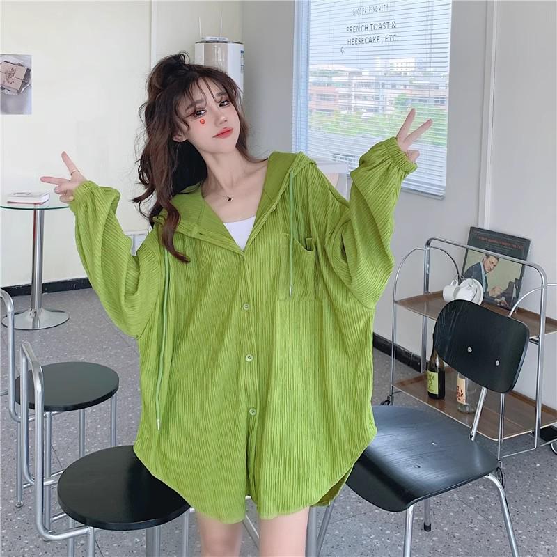 Women's White Hooded Sun Protection Cardigan - Summer 2025, Versatile Long-Sleeve, Mid-Length Loose Thin Jacket