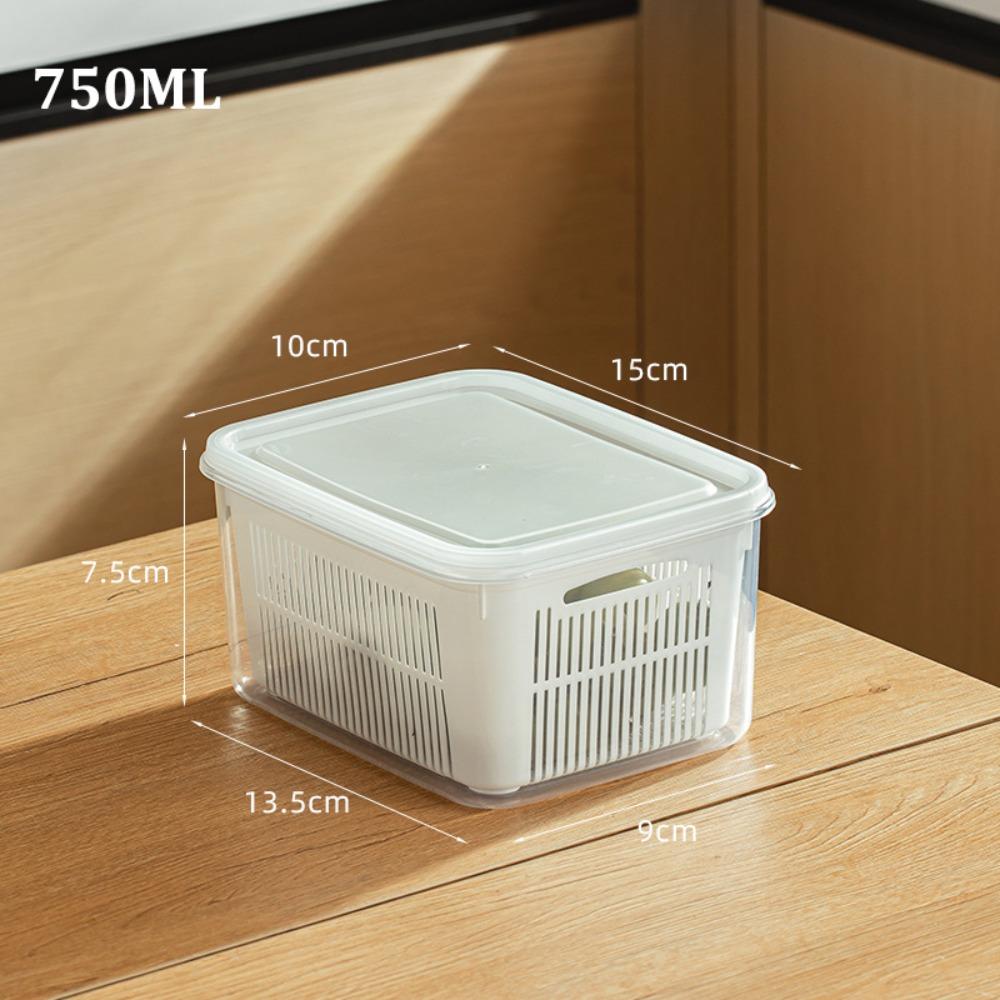 

Plastic Fruit Vegetable Storage Containers Large Keeper Fresh Fridge Storage Box Leakproof BPA-Free Refrigerator Organizer