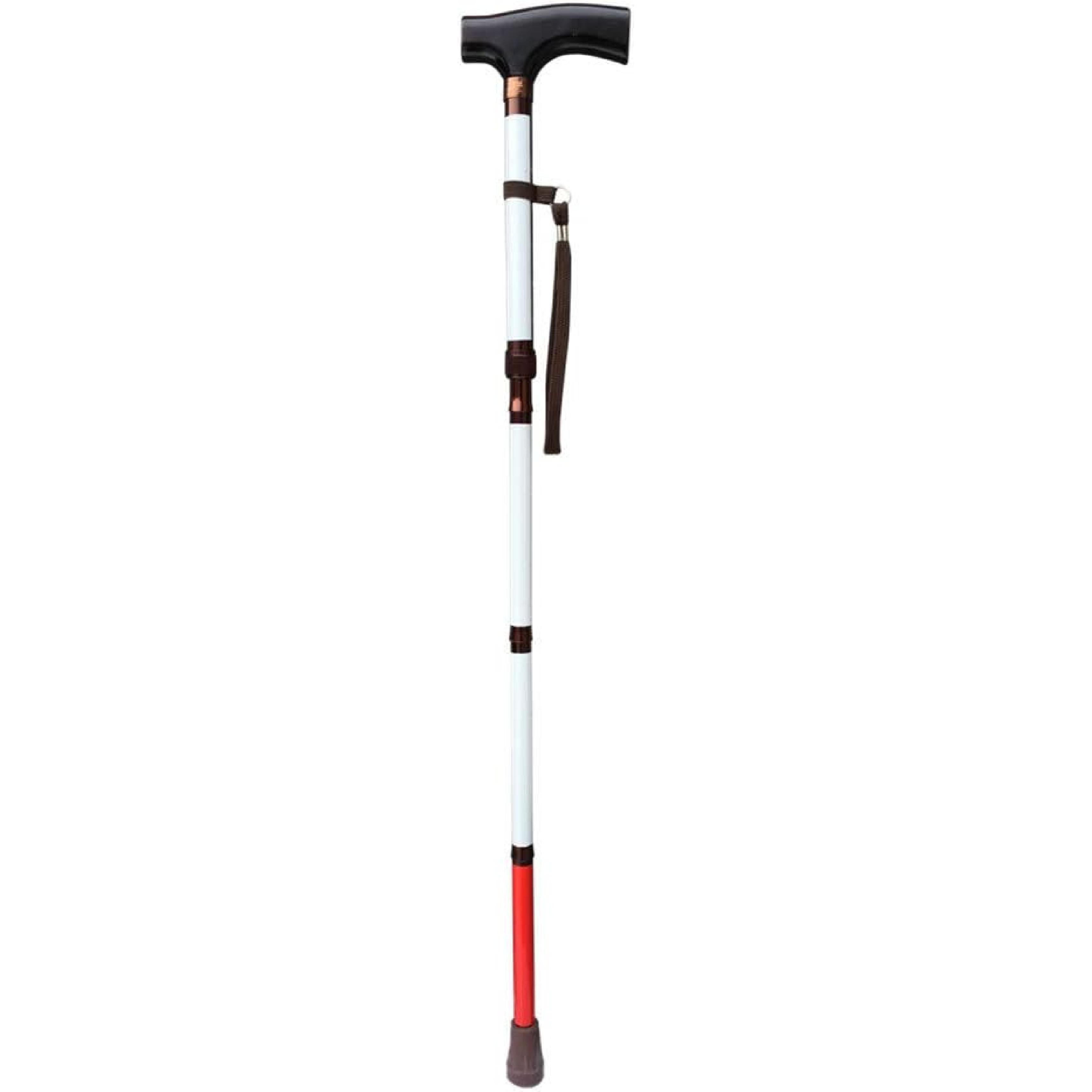 Adjustable Folding Support Walking Cane for The Blind 31.5 inch - 35.4 inch (Folds Down 4 Sections),Lightweight & Portable Walking Stick Mobility Aid