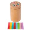 Montessori Color Sorting Cup Shape Color Matching Toys Wooden Sticks Classification Bucket Early Education For Age 3+ Fine Motor