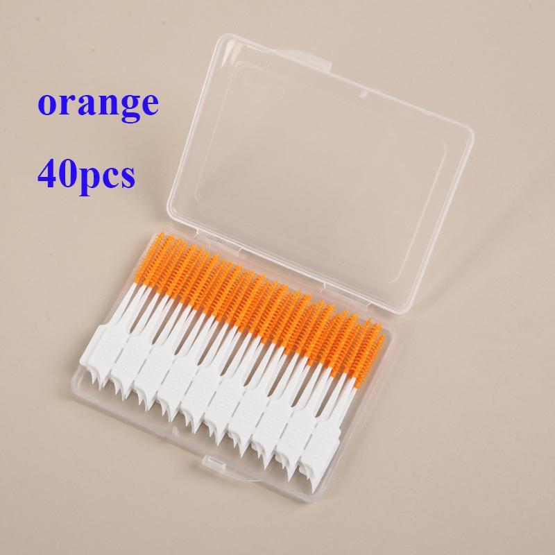 40~150Pcs Silicone Interdental Brush Disposable Dental Floss Picks Cleaning Between Teeth Soft Hilo Dental Brace Brush Toothpick