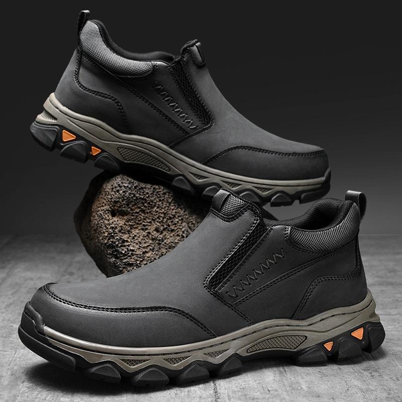Herrenschuhe Herbst und Winter neu rutschfest dicksohlig Outdoor Casual Wanderschuhe mittelhohe und hohe Stiefel