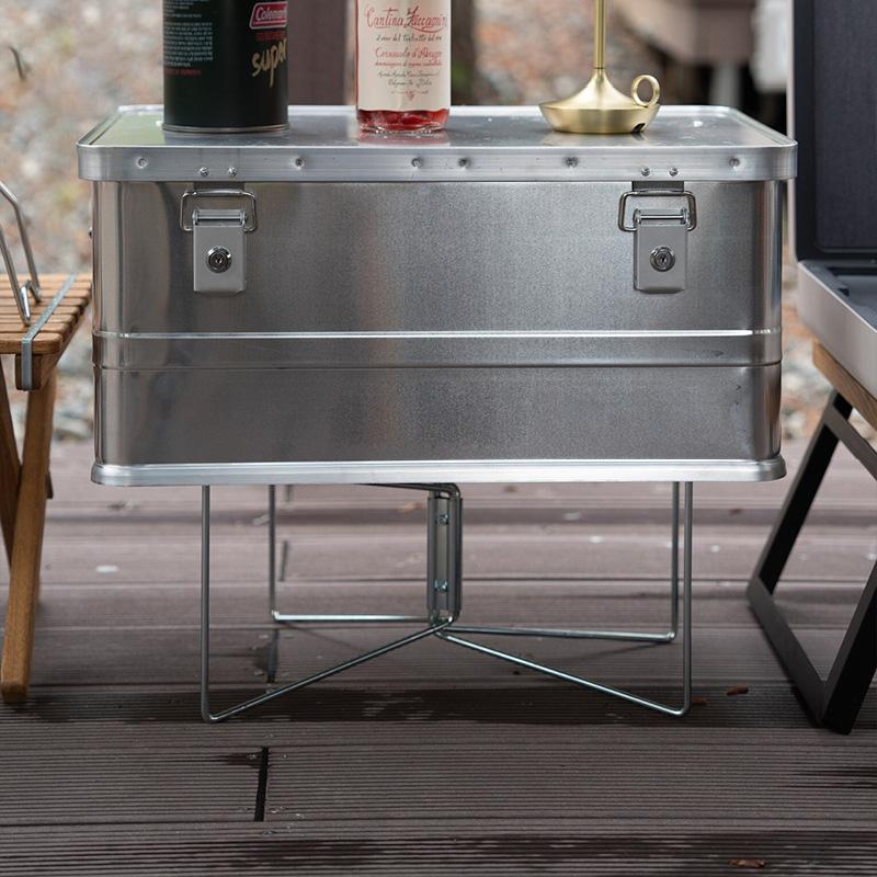 Cooler Box Stand Ice Box Holder Outdoor Camping Box Storage Stand Plastic Folding Box Support Shelf Camping Supply