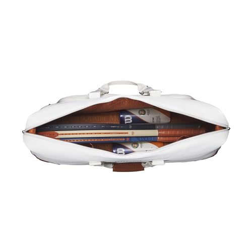 Wilson Super Tour Large Duffle Tennis and Badminton Racket Bag, Roland Garros, Cream/Clay