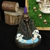 Skull Rockery Home Decor Halloween Scary Incense Holder for Festival Holiday Altar Outdoor Yoga Ceremony Bathroom Desk Decor