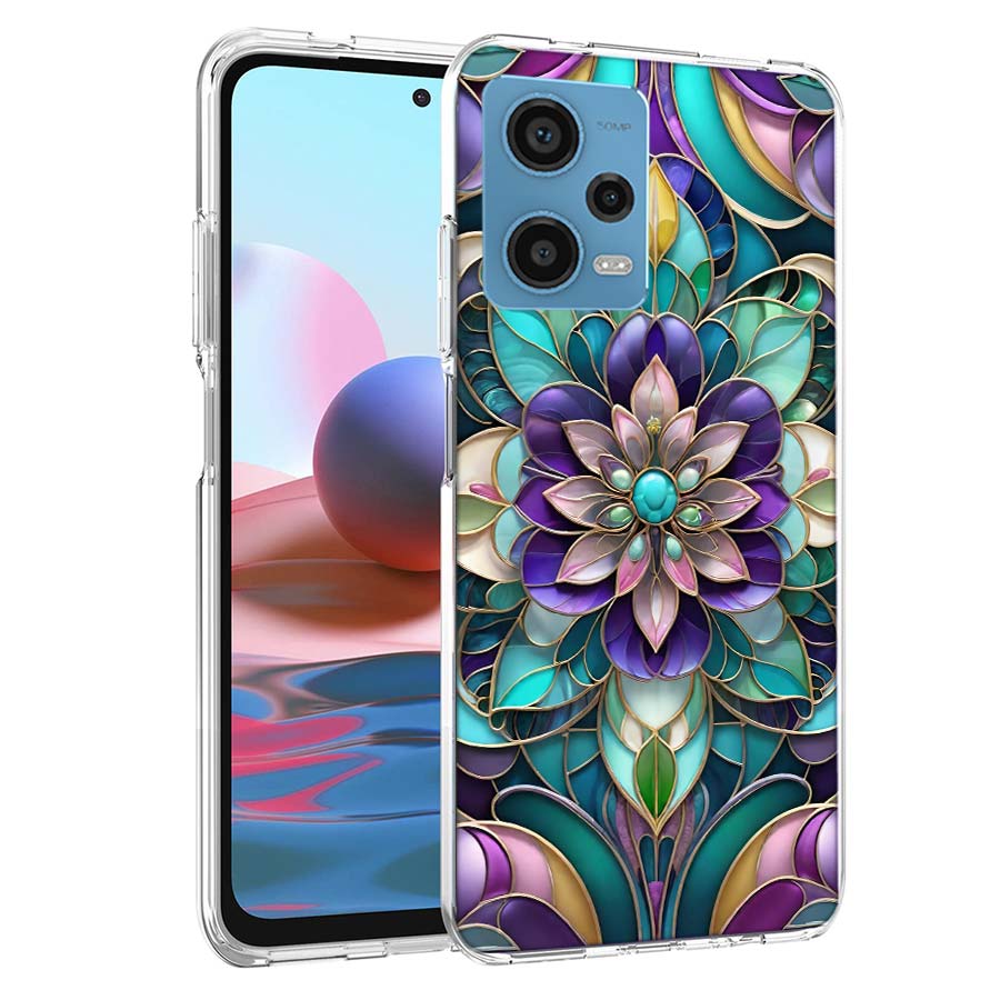 

Цветочный витражный эффект, очень красивый чехол для телефона для Redmi Note 13 12 14 15 Pro Plus 13R 11 11T 11E 11S 10 Pro 10S 9 9S Redmi Note 11(11S)4G