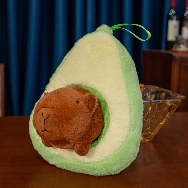 

Авокадо Капибара креативная плюшевая игрушка-подушка кукла для подруги на день рождения подарок кукла 25cm