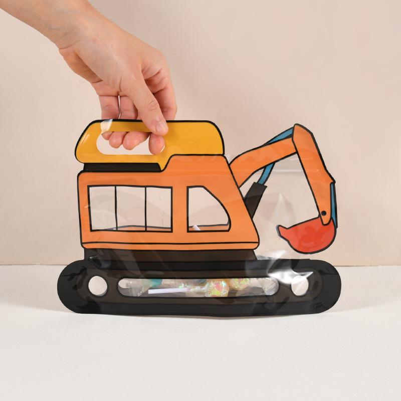 10 ks Stavební nákladní auto Cukrovinky Dárková taška Policejní auto Bagr Sušenky Svačina Zipové sáčky Dětská narozeninová oslava Dárky Dekorace Potřeby