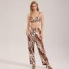 Yaoting Zebra Print Satin Chiffon Pajama Set: Women's Summer Camisole & Long Pants Homewear