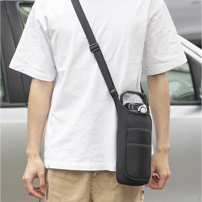 Water Bottle Carrier Bag with Phone Pocket,Fishing Travel Running Insulated Sleeve Pouch