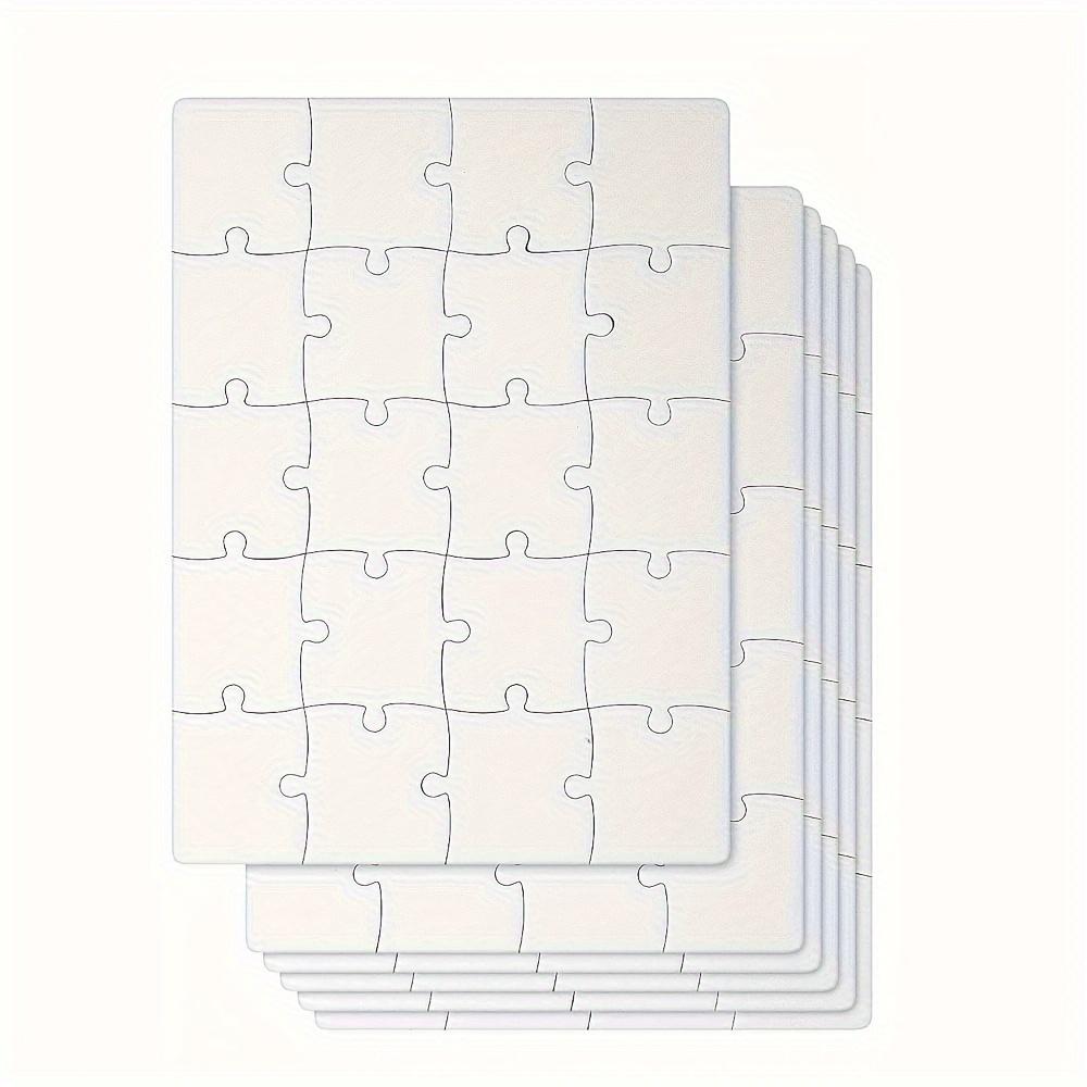 6 Stück DIY Sublimationsrohlinge Puzzles - A5 Größe, Weißes Papier Puzzlespiel für Wärmeübertragung & Druck-Bastelarbeiten, Sternenhimmel-Thema