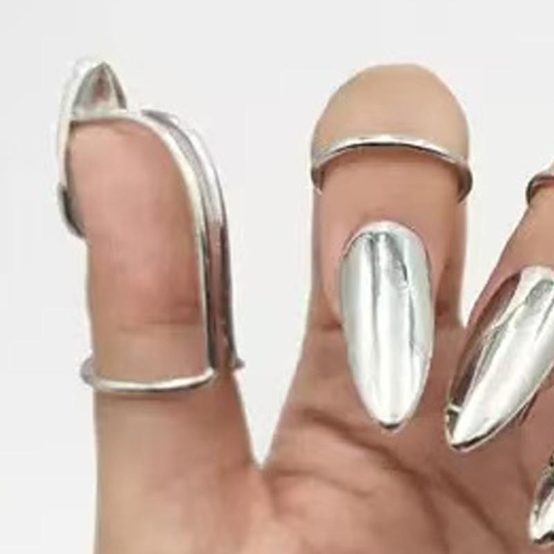 Designs Mecânicos Armaduras de Dedo de Cobre Prata Anéis Fáceis de Usar para Evento de Fantasia