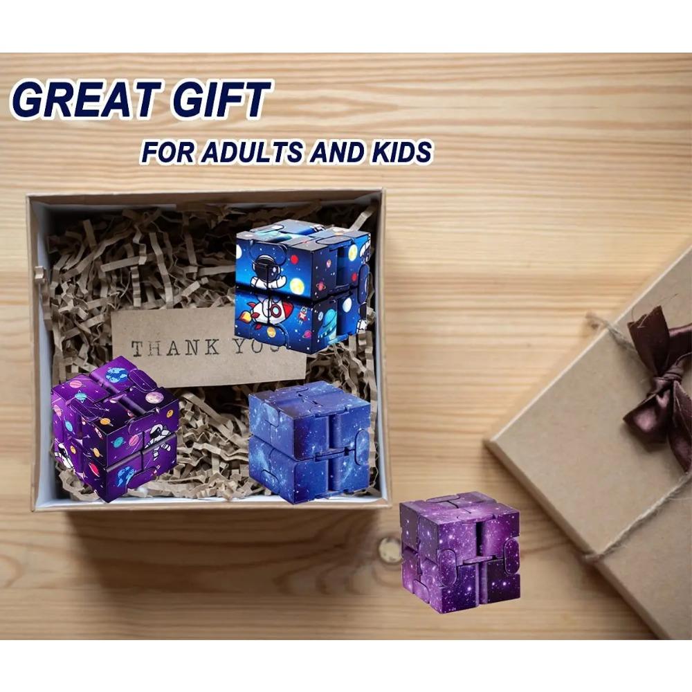 Infinity Magic Cube Hvězdná obloha Čtvercové puzzle Hračky Čtyřrohé bludiště Hračky Děti Dospělí Dekomprese Relaxační Ruční pro ADD