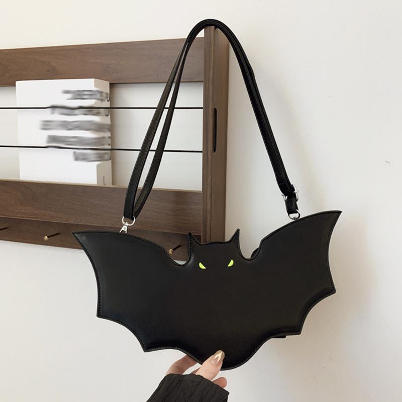 Bolsa Transversal Feminina Personalizada Criativa Bolsa Pequena Feminina Halloween Morcego Personalidade Engraçada Mensageiro de Ombro Axilar