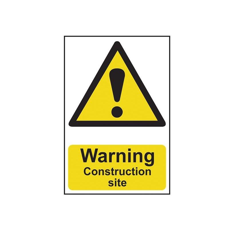 Scan Warning Construction Site - Pvc Sign 200 X 300mm