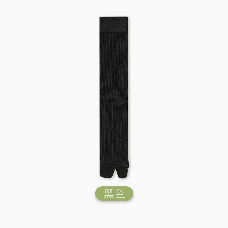 

Split-Toed Medium Tube Socks Children S Season Thin Black And White Stacking Socks With Small Leather Shoes Stockings Two-Toed Pit Stockings One size fits all чорний