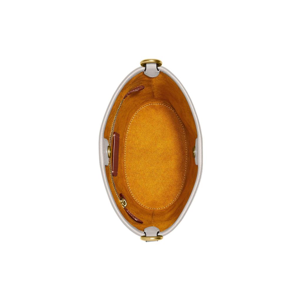 New COACH Cow Leather Bucket Bag Handbag Shoulder Bag Crossbody Bag Mini Women's White CJ827-B4HA