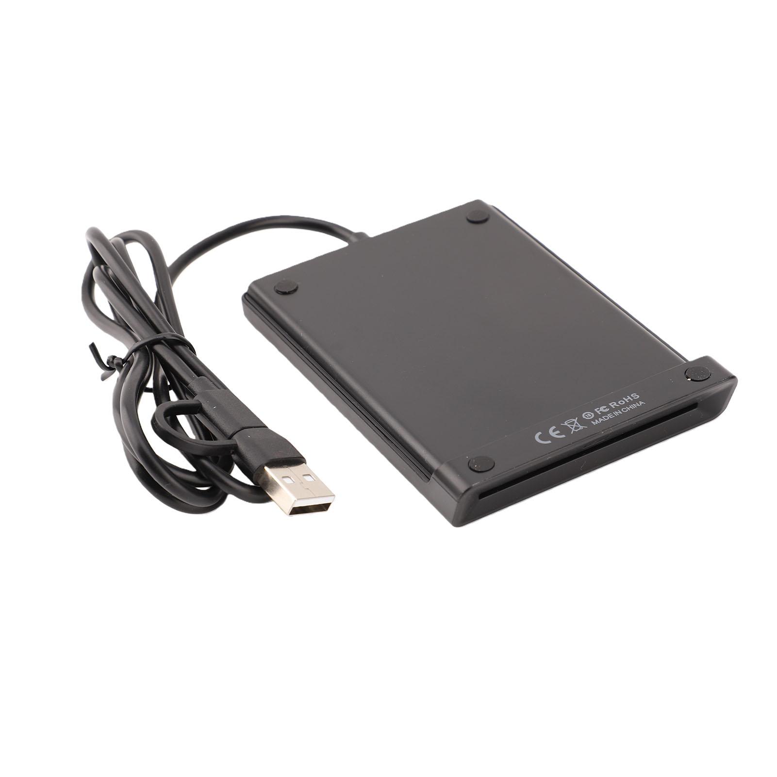 Lecteur NFC Type 2 Contact 2 en 1 Lecteur de Carte à Puce USB avec Câble de 95cm pour Usage Mobile