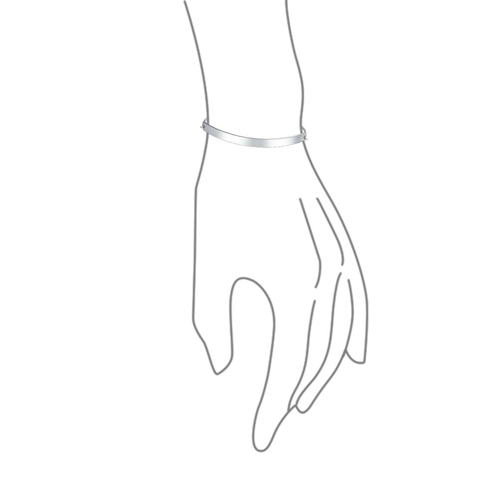 Identifikations-ID-Armbänder sind gravierbare Namensschild-Stab-Bolo-Armbänder für Frauen, verstellbar aus Sterlingsilber .925