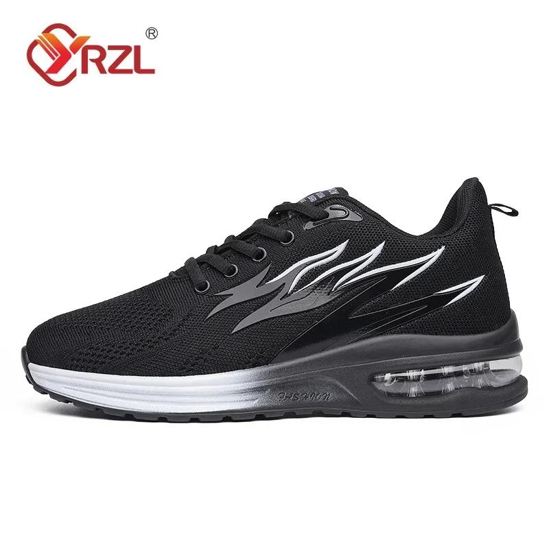 

Кроссовки YRZL для бега, мужские, дышащие, для спорта на открытом воздухе, легкие кроссовки для женщин, удобная спортивная обувь для мужчин 40 чёрный