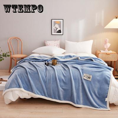 New Plain Milk Velvet Blanket Solid Beibei Velvet Blanket Multi-Purpose Blanket Gift Winter Bed Quilt