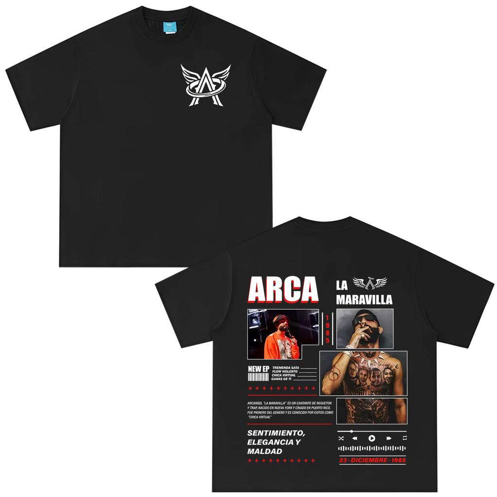 Rapper Arcangel Album 2026 Tour Print T Shirt Men Women Hip Hop Fashion Clothing T-shirt Short Sleeve Cotton Oversized T-shirts