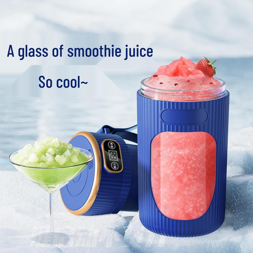 Portable Rechargeable Fruit Juicer with Screen - Ideal for Ice Crushing and Perfect for Smoothies and Shakes.