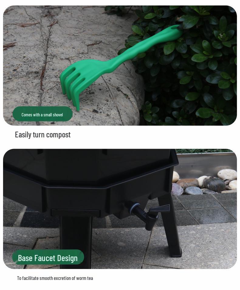 Earthworm Composting Bin for Kitchen Waste - Breeding & Fermentation Tray