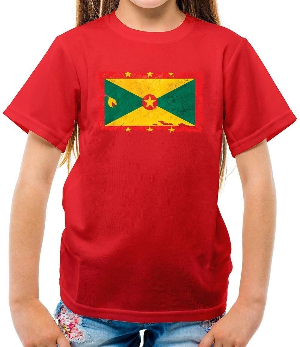 

Grenada Grunge Style Flag - Kids Boys Girls T-Shirt Tees Top Grenadan Flags Country Love Live 140