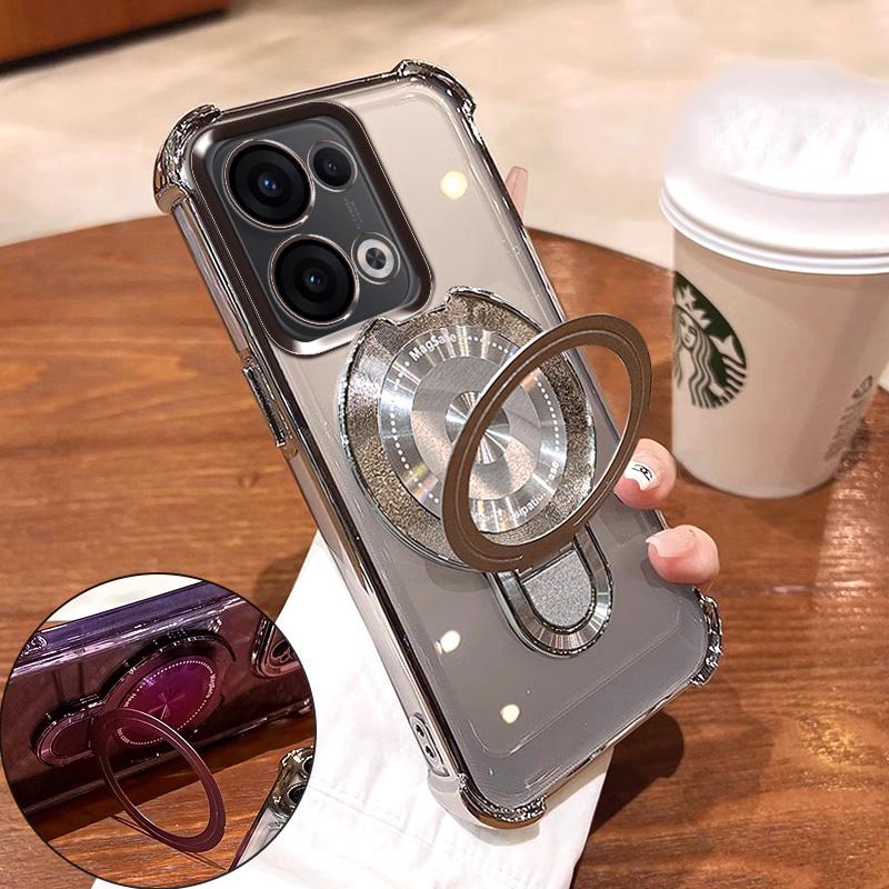 

Clear Shockproof Plating Magnetic Magsafe Bracket Case for Motorola Moto Edge 60 Edge 50 Pro Neo Edge50 Fusion Silicone Cover Motorola Edge 50 Fusion