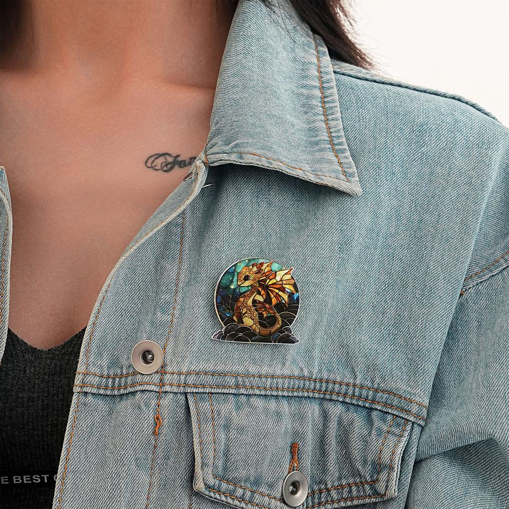 Personalized Brooch, Vintage Animal Acrylic Single Badge Clothing.