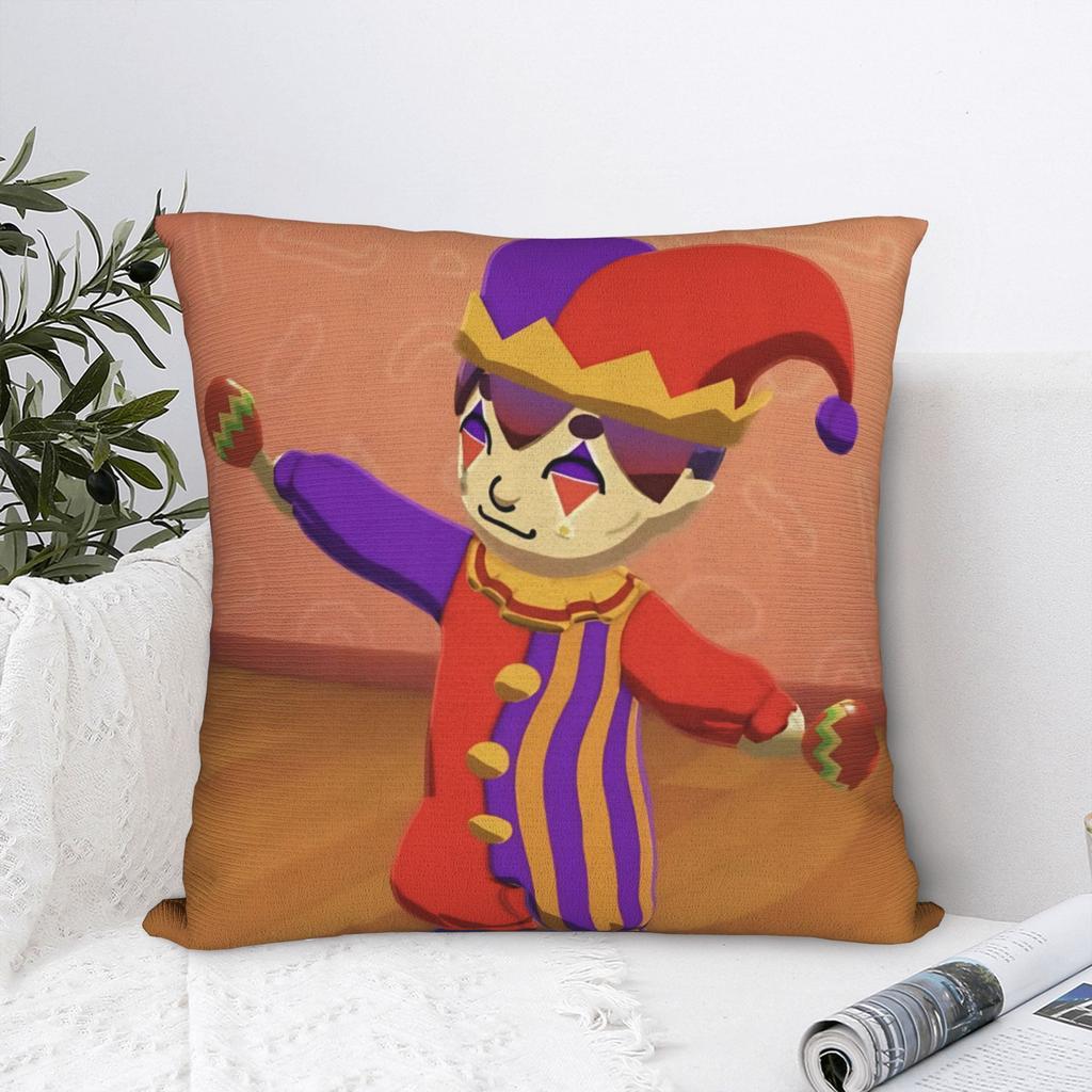 Hugh Morris Tomodachi Life Jester Mii Square Pillowcases Polyester Room Cushion Cover Funny Decor Throw Pillow Case 45*45