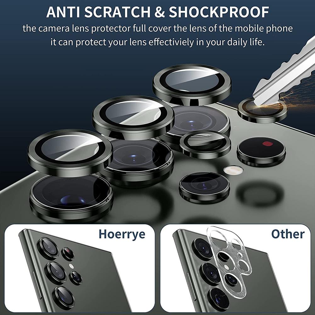 Camera Lens Cover Aluminum Alloy Protective Glass Film Dustproof Wear-resistant Anti-scratch for Samsung Galaxy S23 Ultra 2025